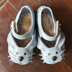 Mini Melissa Blue/Gray Bunny Shoes